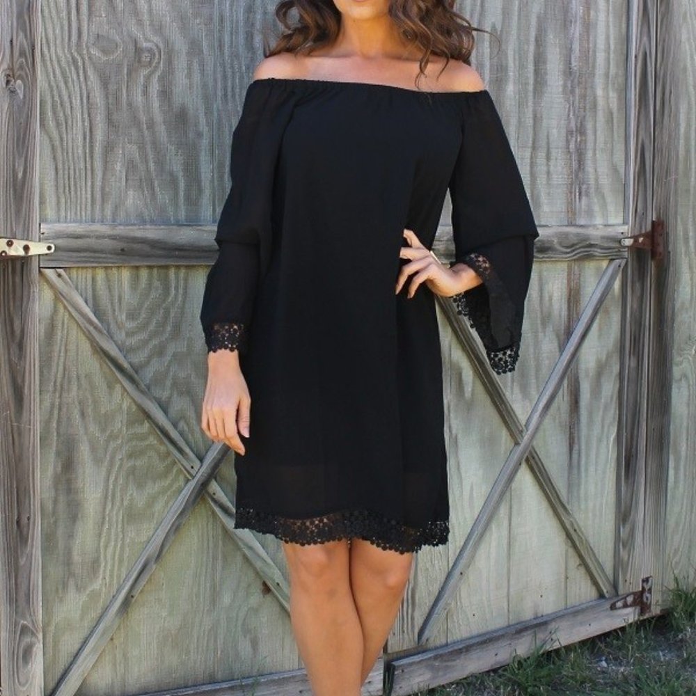Black Semi-formal Cocktail Dress. L&B Brand. Sizes 2X and 3X. NWT. - Picture 1 of 1